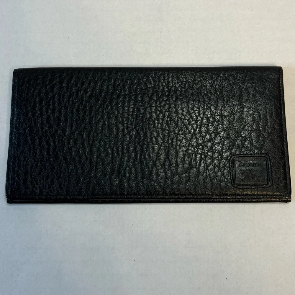 BURBERRYS VINTAGE‎ SLIM LONG BLACK WALLET